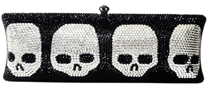 Crystal Skull Clutch Purse