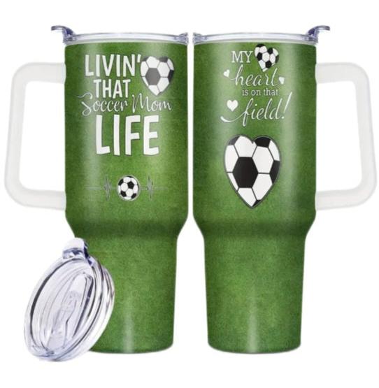 Green Soccer Mom Tumbler (40 oz)