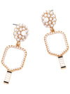 White Pickleball Earrings