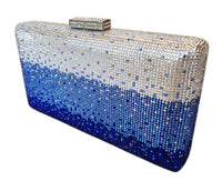 Dallas Cowboys Colored Blue and Silver Crystal Clutch Purse