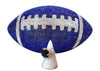 Blue Crystal Football Clutch and Sterling Silver Blue Sapphire Ring