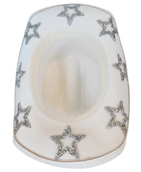 Dallas Cowboys White Sequin Stars Cowboy Hat