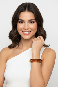 Amber Colored Transparent Acrylic Resin Cuff