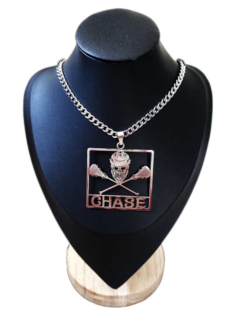 Personalized Lacrosse Necklace