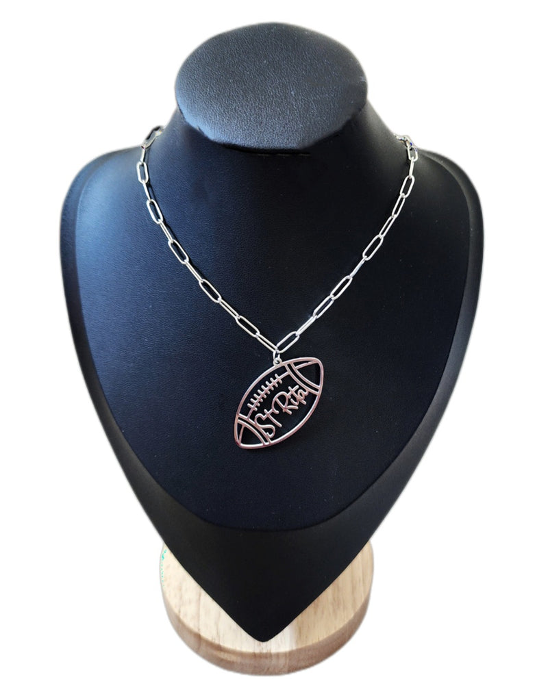 St Rita Football Necklace