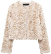 Ivory 3D Floral Jacket