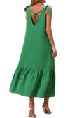 Green Sequin Football Maxi Dress