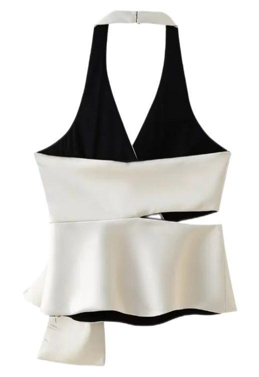 Ivory Bow Halter Top