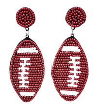 Brown Football Earrings