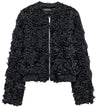 Black 3D Flower Jacket