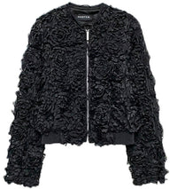 Black 3D Flower Jacket