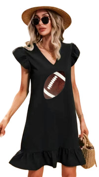 Black Football Mini Dress