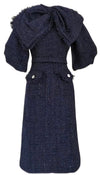Navy Tweed Dress
