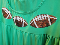 Green Triple Sequin Football Dress