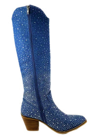 Blue and Silver Cowboy Boots