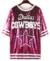 Dallas Cowboys Hot Pink Sequin Shirt