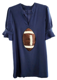 Navy Sequin Football Dress