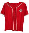 Red Button Up Baseball Shirt