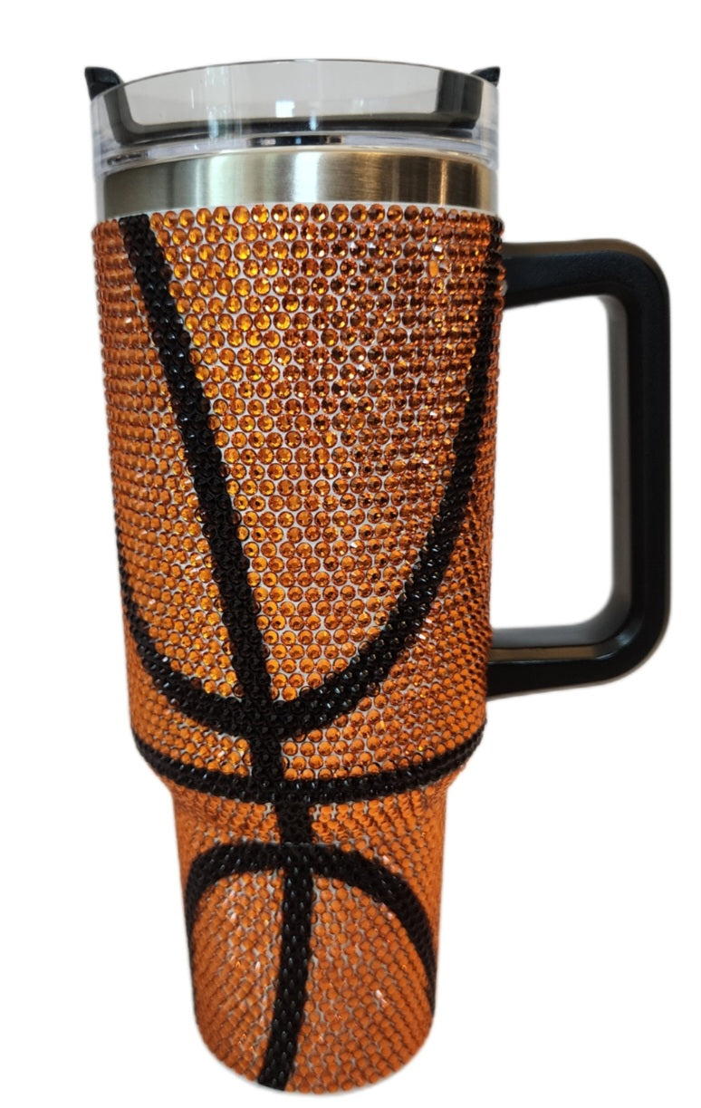 Basketball Crystal Tumbler, 40 oz