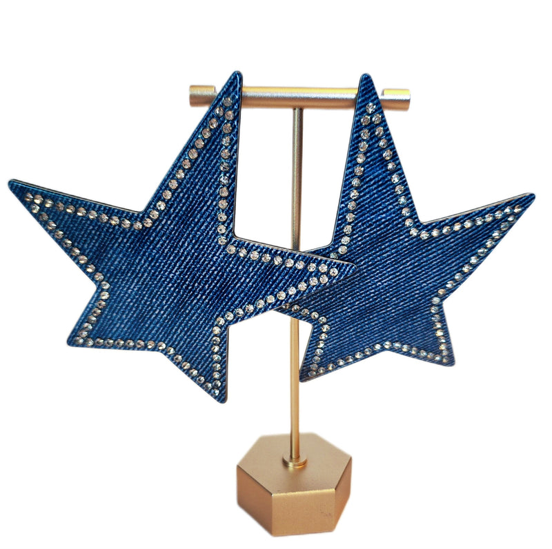 Dallas Cowboys Large Blue Star Earrings