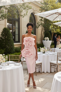 Pink 3D Flower Dress