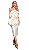 Cream 3D Flower Dress