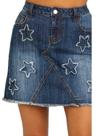 Blue Jean Stars Mini Skirt