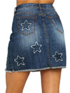 Blue Jean Stars Mini Skirt