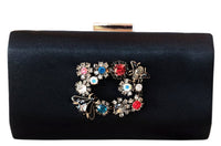 Black Jeweled Clutch Purse