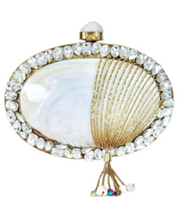 White Mother of Pearl Tassel Clutch