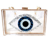 Transparent Evil Eye Clutch Purse