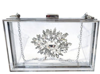 Transparent Jeweled Clutch Purse