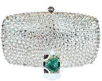 Silver Crystal Clutch Purse and Pairaba Ring