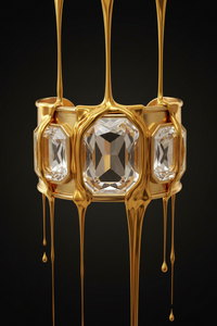 Gold Crystal Cuff Bracelet
