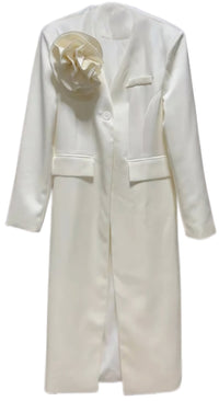 Ivory Satin Dress Coat