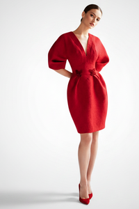 Red Butterfly Applique Dress