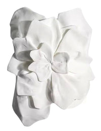 White 3D Flower Tube Top