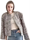 Silver Sequin Embellished Jacket