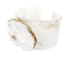 White Geode Slice Cuff Bracelet