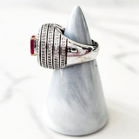 Sterling Silver Ruby Ring