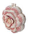 Pink and White Crystal Flower Clutch