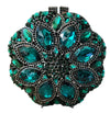 Green Crystal Flower Clutch