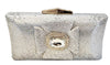 Silver Jeweled Bow Clutch