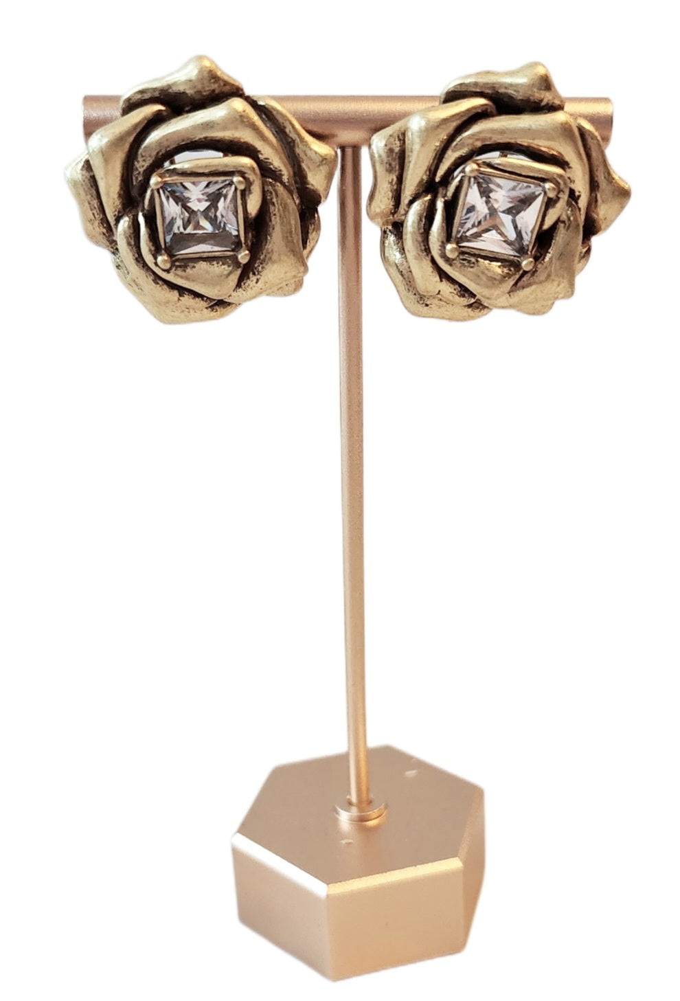 Gold Flower Earrings