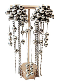 Silver Ball Dangle Earrings