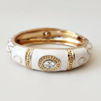 Ivory and Gold Jeweled Bracelet