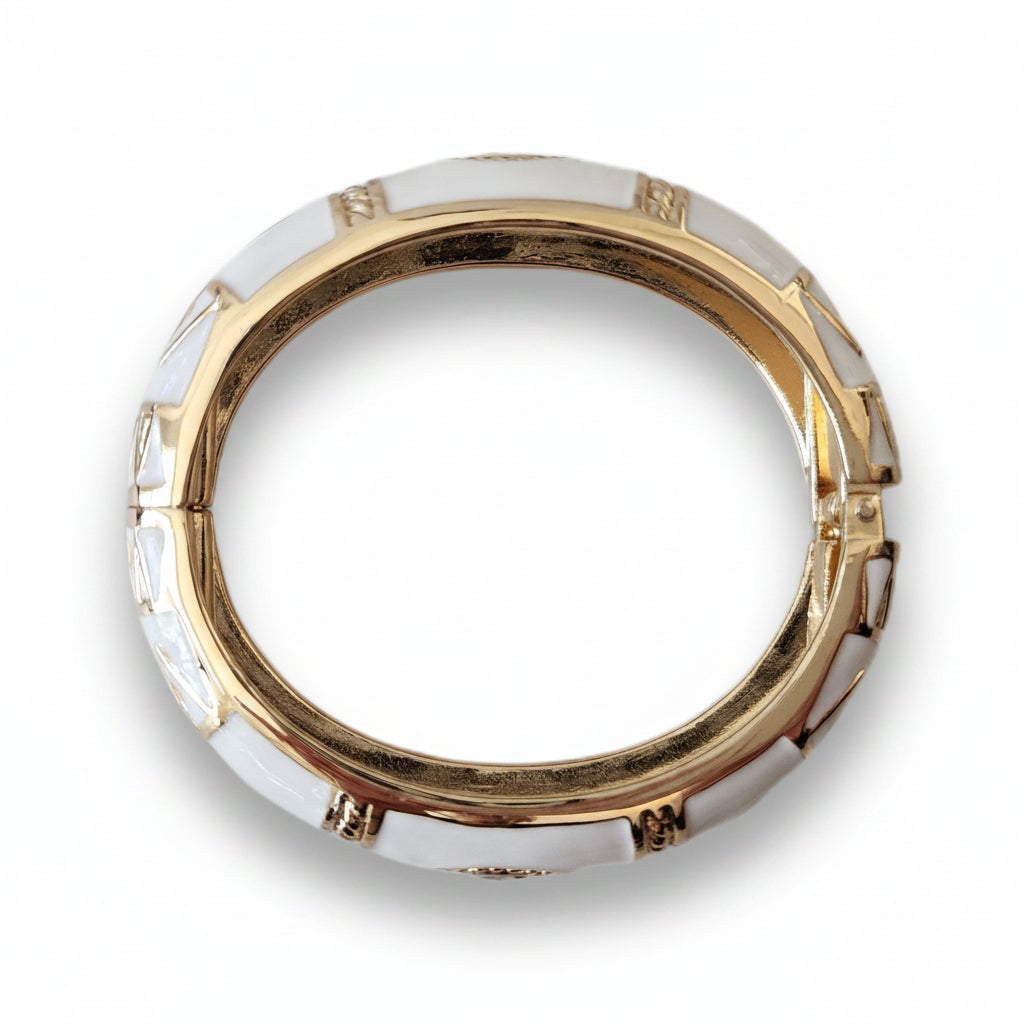 Ivory and Gold Jeweled Bracelet