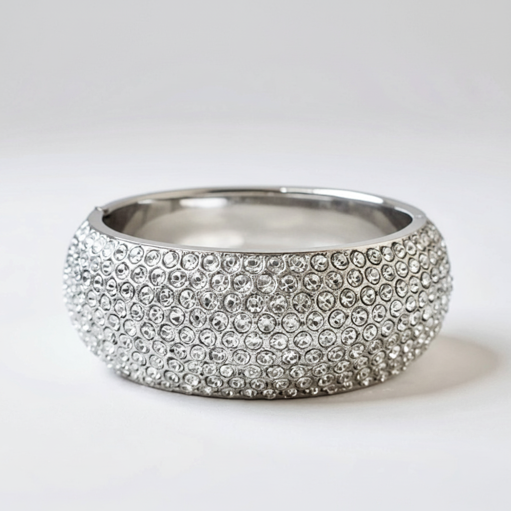 Silver Pave Diamond Bracelet