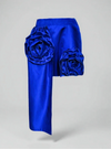 Royal Blue 3D Flower Mini Skirt