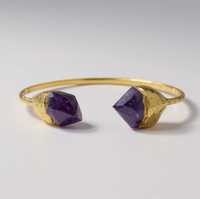 Natural Amethyst Cuff Bracelet